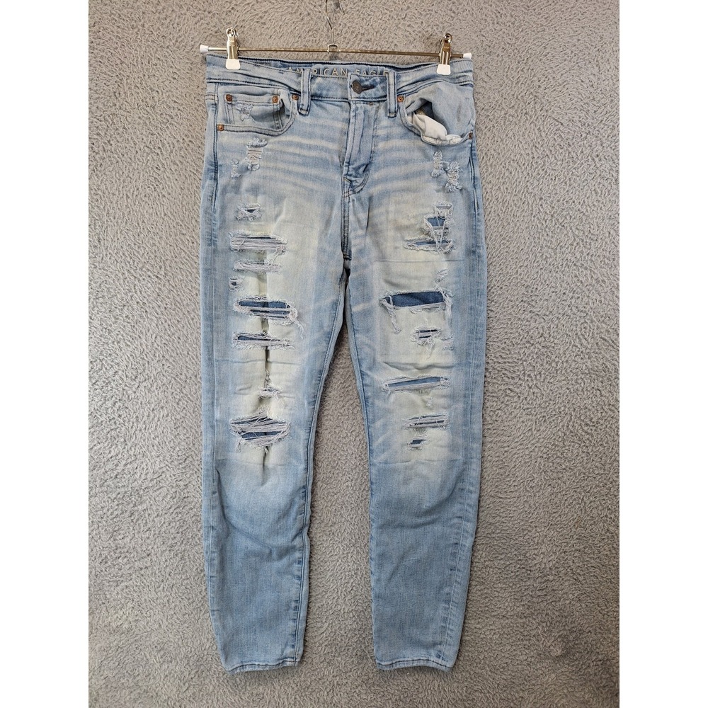 American Eagle Outfitters Jeans Men 30x32 (Fits 31x30.5) Blue Airflex Distressed